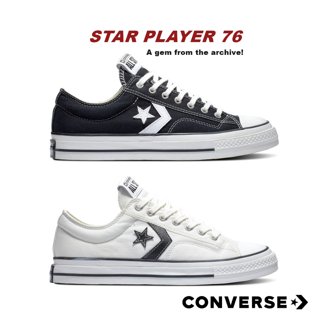 [ลด30% เก็บโค้ด 2509FASHDD] CONVERSE Star Player 76 (Premium Canvas) ox รองเท้าผ้าใบ คอนเวิร์ส แท้
