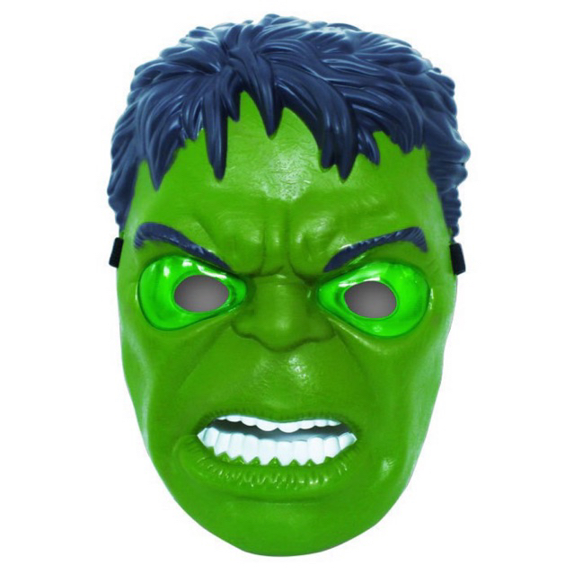 หน้ากากฮีโร่The Avengers มีไฟ พร้อมส่ง หน้ากาสไปร์ หน้าไอร่อน หน้ากากฮัก หน้าหลายให้เลือก