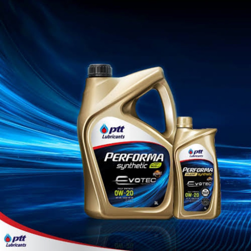 น้ำมันเครื่องรถ Eco car PTT PERFORMA SYNTHETIC 0w-20 (4 ลิตร)