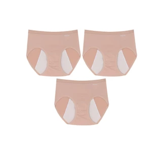 Wacoal Hygieni Night Panty กางเกงในอนามัย แพ็ค 3 ชิ้น รุ่น WU5E01/WU5T01 สีเบจ (BE)