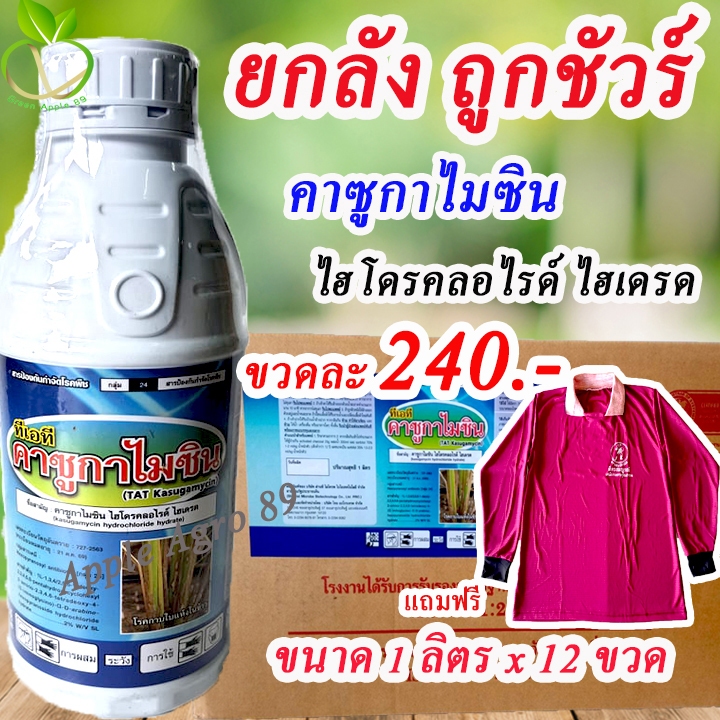 🎁ยกลัง ถูกชัวร์ คาซูกาไมซิน ขนาด 1 ลิตร x 12 ขวด คาซูก้าไมซิน คาซูมินแอล คาซูก้ามัยซิน โรคใบหม้ โรคเน่าคอรวงในข้าว