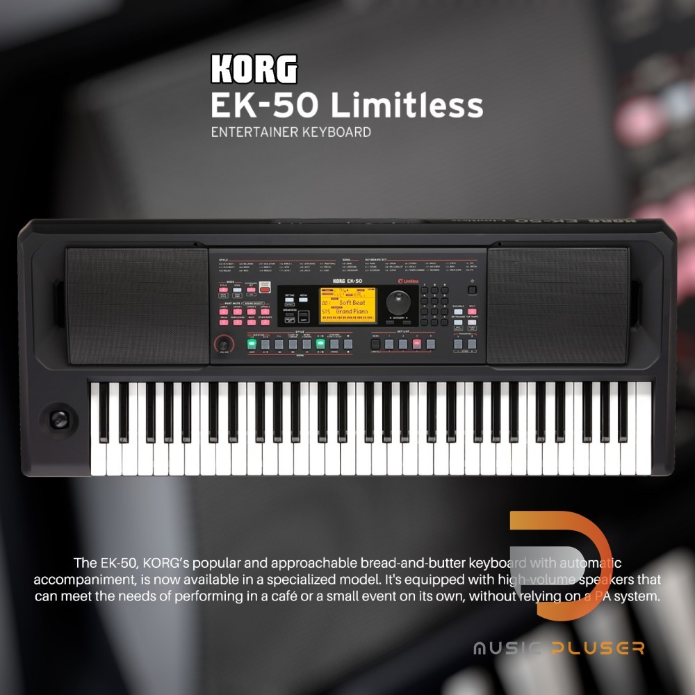 Korg EK-50 รุ่น Limitless Entertainer Keyboard 790 เสียง พร้อมจังหวะกลอง 59 จังหวะ 61 คีย์