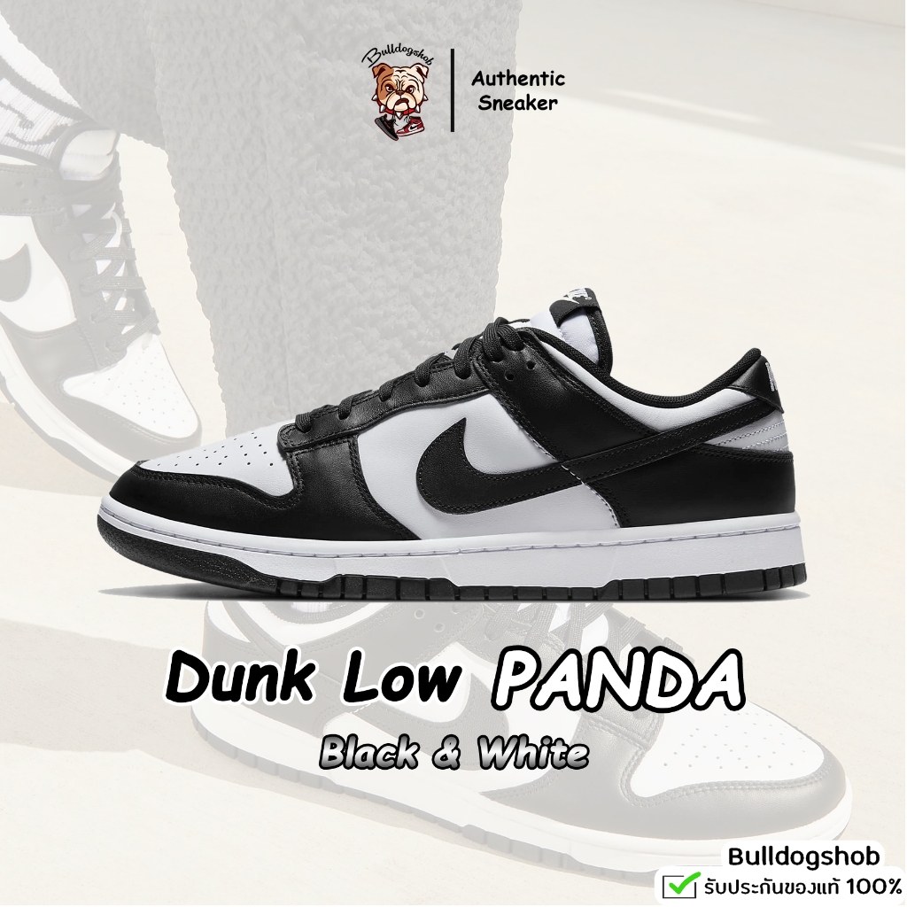(พร้อมส่ง แท้/ป้ายไทย) Nike รองเท้า Dunk Low Panda DD1391-100