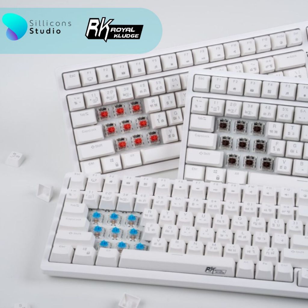 คีย์บอร์ด Royal Kludge RK98 Hotswap RGB Wireless 3 Mode 2.4g Bluetooth Mechanical Keyboard 98% rk คี