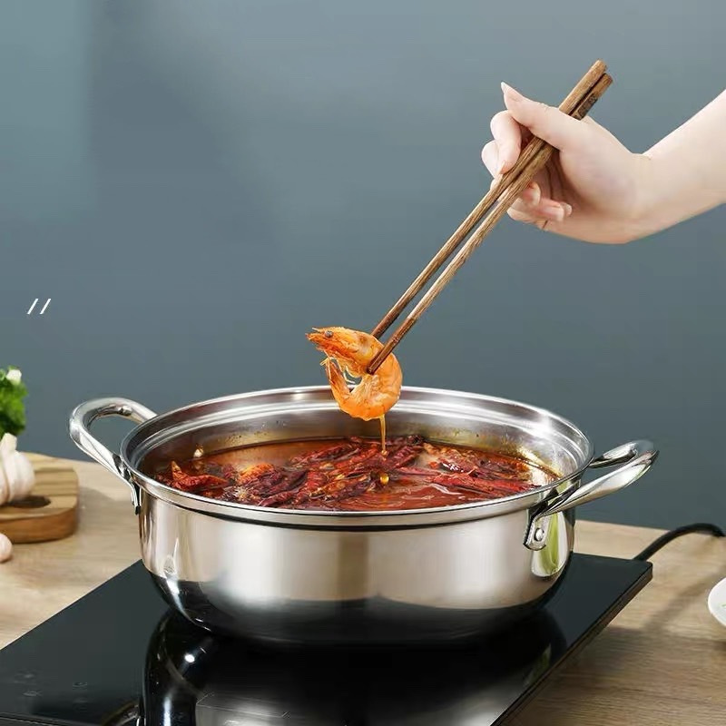 HANGROO POT ซึ้ง หม้อนึ่ง ซึ้งสแตนเลส รุ่นฝาสูง หม้อสแตนเลสหม้อสุกี้ 28CM ใช้ได้ทุกเตา - รูปที่ 4