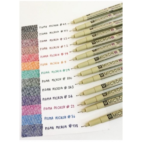 Sakura Color Pigma 05 พิกม่าสี ปากกาตัดเส้น ของแท้100% Japan กันน้ำ ปากกาเขียนแบบ ปากกาพิกม่า ปากกาหัวเข็ม พิจม่า ซากุระ