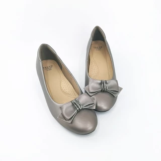 TREND รองเท้าหนัง PU หัวมน/รองเท้าทำงาน ส้น 3.5 CM. รุ่น OSAKA สี M.GUN | รองเท้าคัทชูผู้หญิง