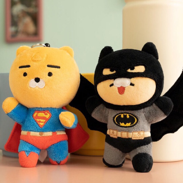 Kakao friends x DC Ryan superman , Choonsik Batman พวงกุญแจ