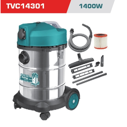 TOTAL เครื่องดูดฝุ่น+เป่าลม30 ลิตร 1400w. TVC14301