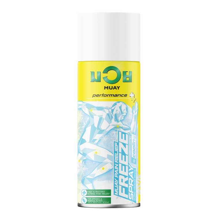 MUAY PAIN RELIEF FREEZE SPAY 200ML.มวย เพนรีลีฟ ฟรีซสเปรย์ 200มล.สูตรเย็น สเปรย์เย็น น้ำมันมวย [11112]