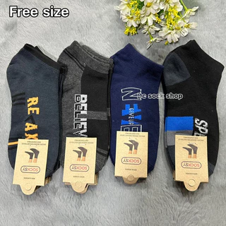 ถุงเท้าข้อสั้นลายสปอร์ต ยกโหล12คู่ 110฿ งานปัายSocksy ขนาดฟรีไซส์(37-45) ผ้าดีผ้านิ่มใส่สบายจ้า