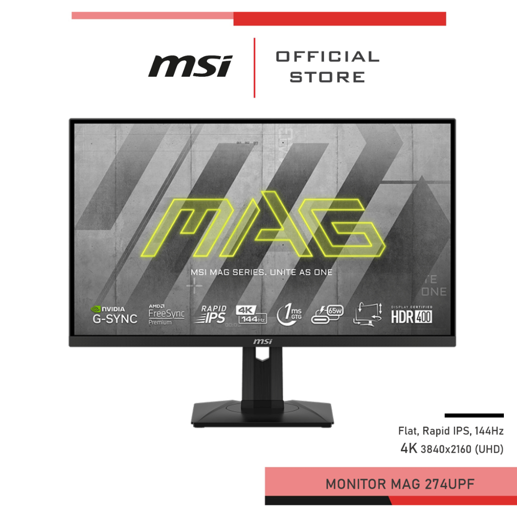 MSI MAG 274UPF (จอ 4k, 144hz, 27'') Monitor จอคอมพิวเตอร์ จอเสริม จอเล่นเกม
