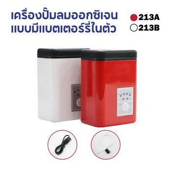 ปั๊มลมออกซิเจนแบบมีแบตเตอร์รี่ในตัว