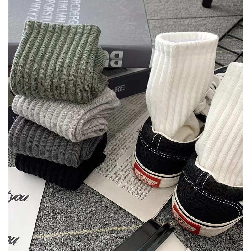 ถุงเท้าทำงาน สีพื้น ผ้านิ่ม ดูดซับเหงื่อ แฟชั่น สไตล์เกาหลีKorean breathable socks cotton socks solid color socks ราคา ถูกที่สุด ดีลบีเคเค แกลเลอรีภาพที่ 7