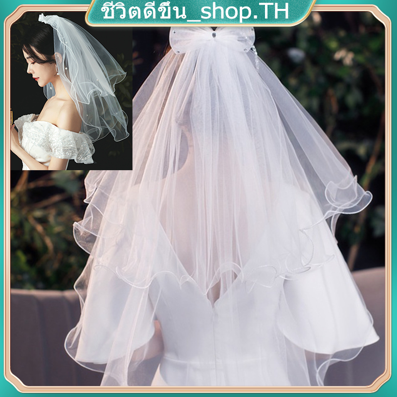 เวลเจ้าสาว หวีสับ หลายแบบ งานดี (Veil พร้อมส่ง) สายสะพาย, ที่คาดผมเจ้าสาว