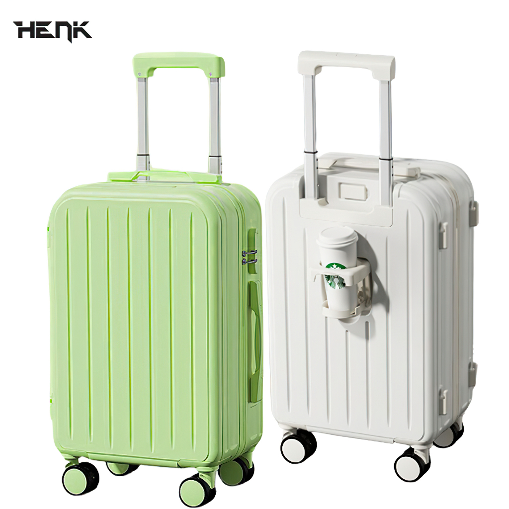 [Henk] กระเป๋าเดินทาง กระเป๋าเดินทางขนาด 20-24 นิ้ว มีรหัสผ่าน ล้อสากล 360° กระเป๋าเดินทางน้ำหนักเบาสำหรับเดินทาง