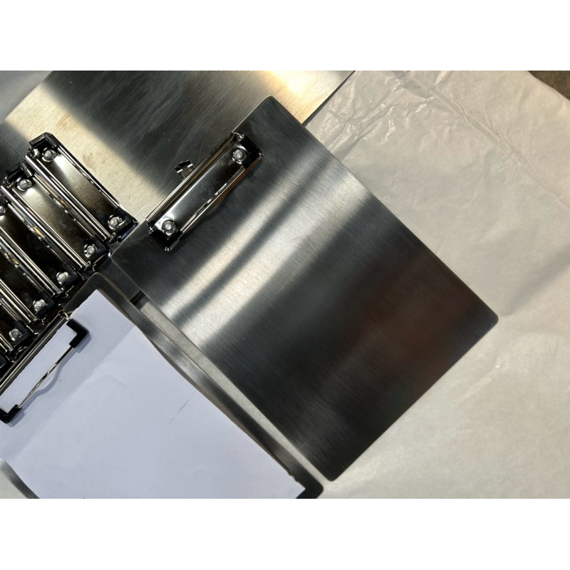 Clipboard stainless​ A5 สเตนเลส คลิปบอร์ดโลหะ ที่หนีบกระดาษ สแตนเลสแท้ หนา0.8มิล - รูปที่ 2