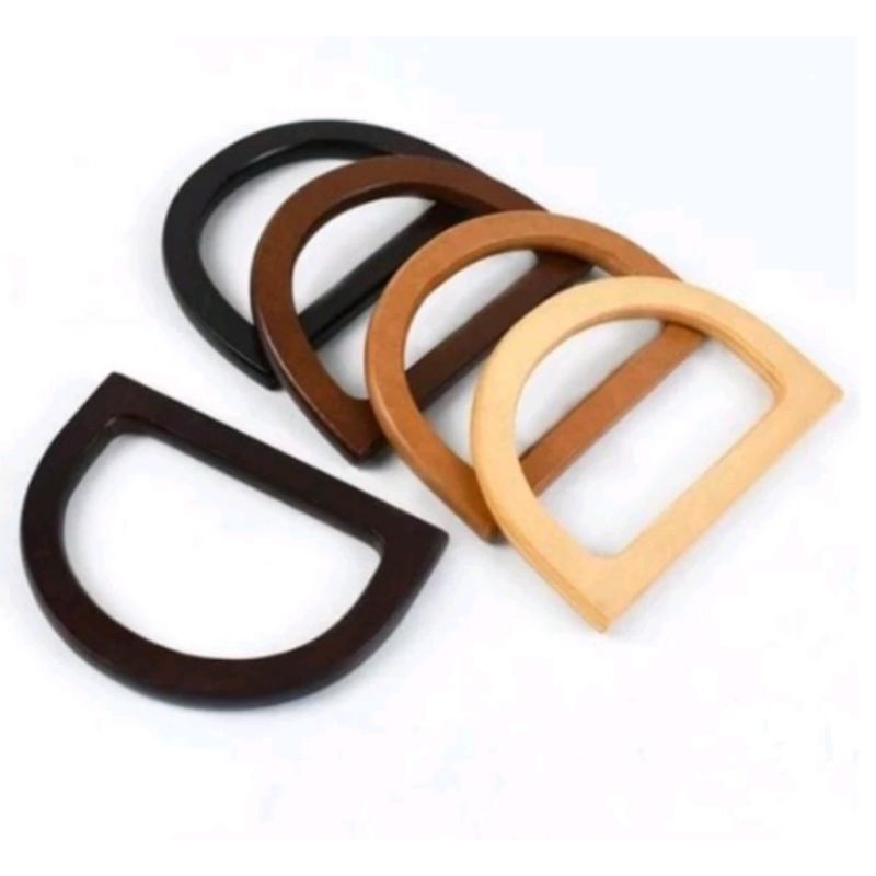 หูกระเป๋าไม้ สำหรับหรับทำหูจับ ขนาด 8.5/15*12cm มี2สี น้ำตาล#น้ำตาลดำ