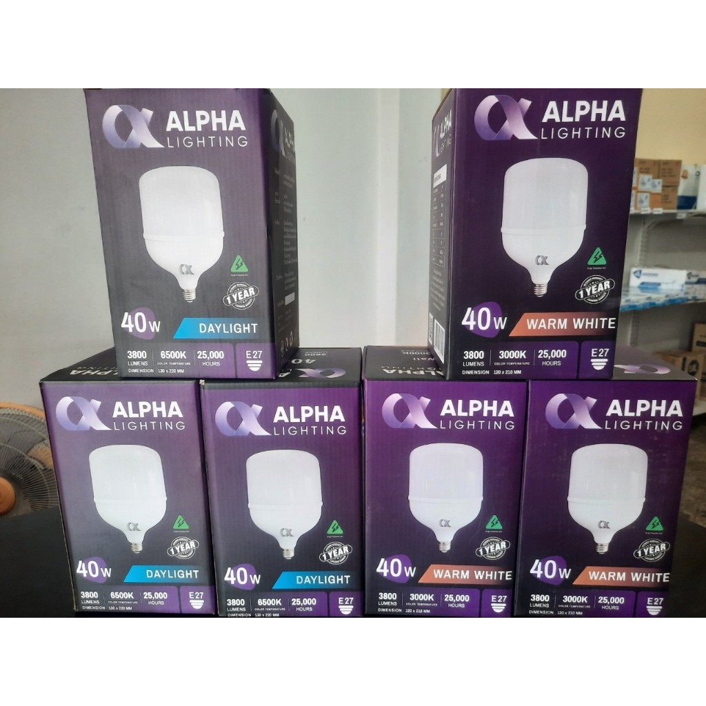 หลอดไฟALPHA  40W (หลอดT-BLUB)