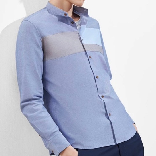 G2000 เสื้อเชิ้ตผู้ชายแขนยาว ทรงสมาร์ทฟิต (SMART FIT) สีฟ้า
