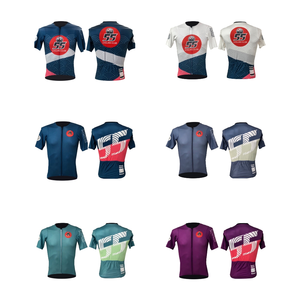 เสื้อปั่นจักรยาน ชุดปั่นจักรยาน 55 Cycling Club Jersey