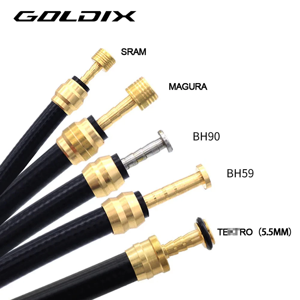 GOLDIX เข็มตาไก่สายเบรคน้ำมันจักรยาน อะไหล่ซ่อมเบรคน้ำมันจักรยาน สำหรับ Shimano BH59 BH90 /SRAM /TEKTRO /MAGURA (4ชุด)