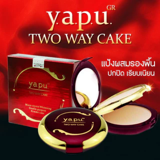 (พร้อมส่ง) YAPU Powder แป้งพัฟตลับแดง แป้ง 2 ชั้น [No.Y-0988] Micro-Crystal Whitening Double-purpose Powder Cake