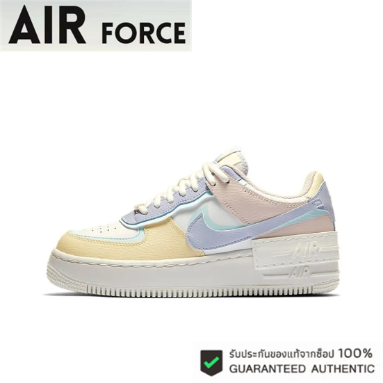 Nike Air Force 1 Low Shadow White, Blue, Pink（ของแท้ 100% ）