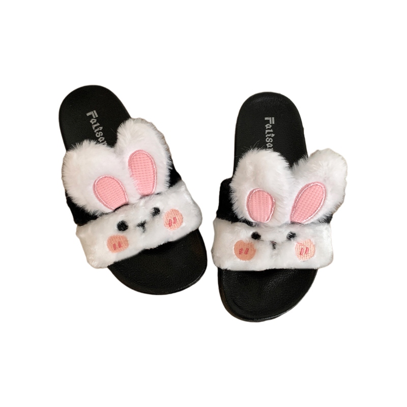 Falisar รองเท้าเเตะเเฟชั่นผู้หญิง เเบบสวมขนเฟอร์ รุ่น 1768-4