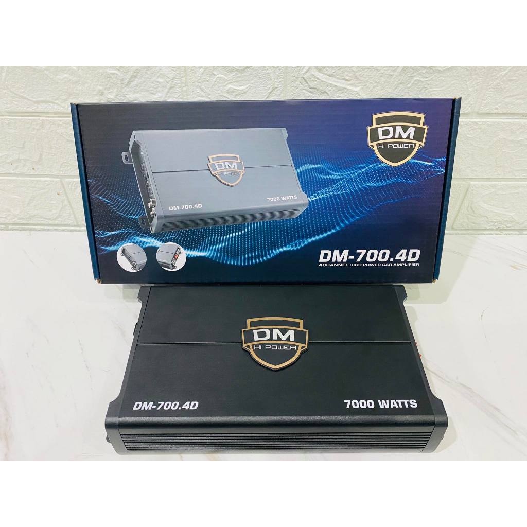 Power 4Ch ClassD ยี่ห้อ DM-Hipower รุ่น DM-700.4D ขับ​กลาง​แหล​มได้​สูงสุด​12-16ดอก ​แล้วแต่​สเปก​แร
