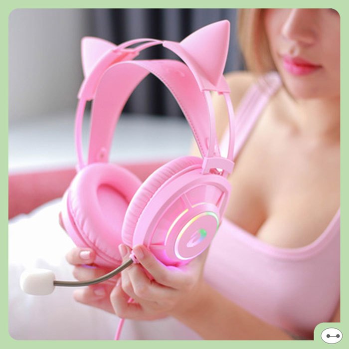 หูฟัง ทรงหูแมว DAREU EH469 Gaming headset หูฟังเกมมิ่ง 7.1 ระบบไฟ RGB #onikuma #หูฟัง #หูฟังเกมมิ่ง #หูฟังสีชมพู
