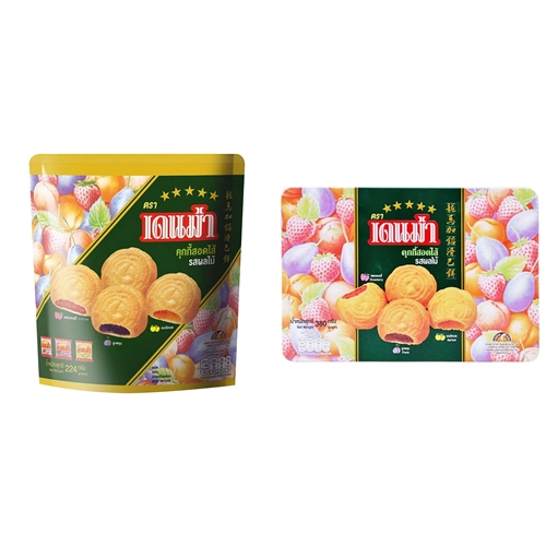 (2 ขนาด) Denma Filled Cookie with Fruits เดนม่า คุกกี้สอดไส้ รสผลไม้