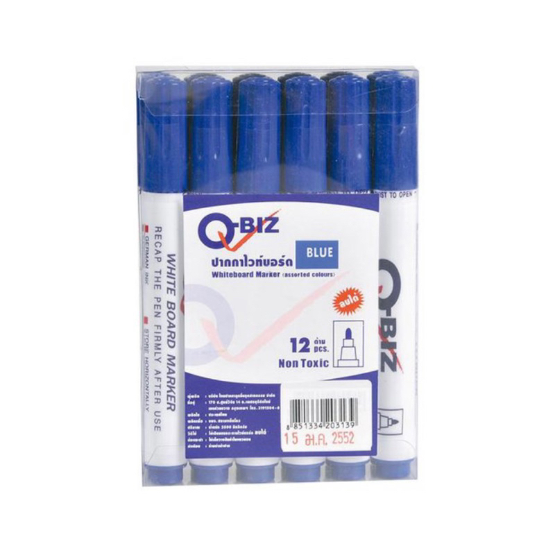 คิวบิซ ปากกาไวท์บอร์ด สีน้ำเงิน x 12 ด้าม ปากกาไวท์บอร์ด