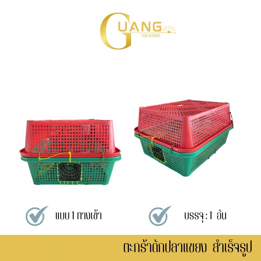 ตะกร้าดักปลาแขยง สำเร็จรูป รุ่น Basketpla แบบ 1 ทางเข้า ( จำนวน 1 อัน ) ที่ดักปลาแขยง แข็งแรง พร้อมใ