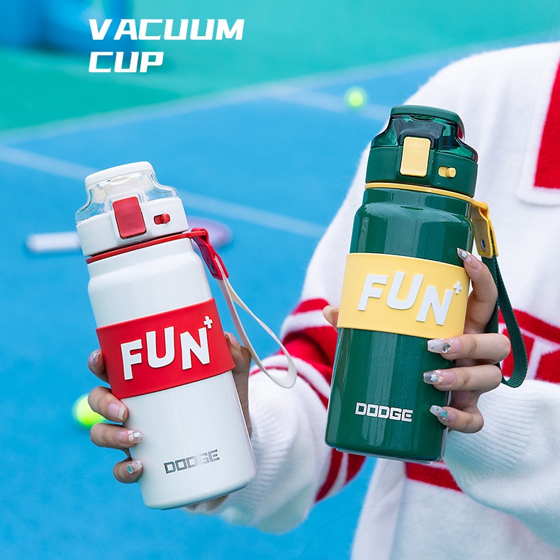 DODGE กระติกน้ำเก็บความเย็น กระบอกน้ำเก็บความเย็น กระติกน้ำเก็บอุณหภูมิ สแตนเลส 316 พร้อมที่หิ้ว ขนาด 600ml/800ml