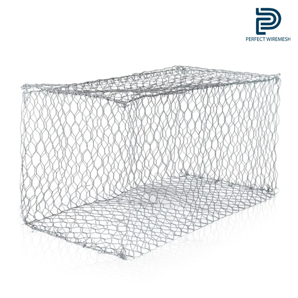 กล่องเกเบี้ยน  กระชุหิน  ลวดตาข่ายบรรจุหิน แมทเทรส ตาข่ายกันหิน Gabian box ทนสนิม กว้าง1m ยาว2m สูง0.5m / 1m
