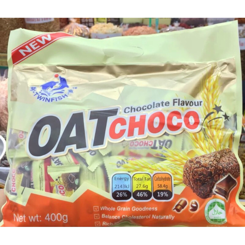 oat​ choco.ข้าวโอ๊ตอัดแท่ง​รส​ช็อคโกแลต ขนาด400กรัม