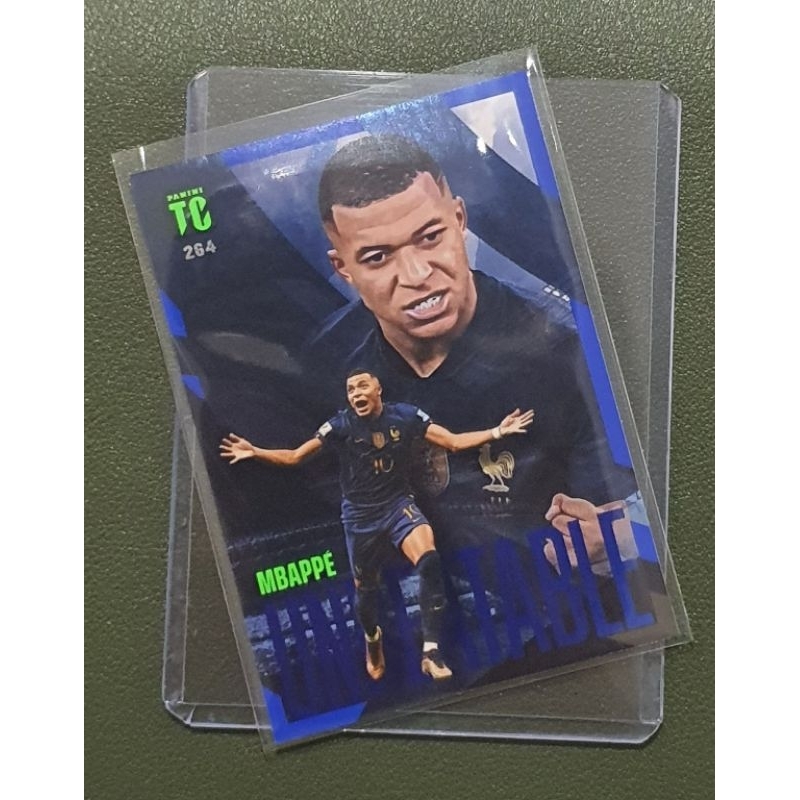 [Panini Soccer Trading Card] Panini Top Class 2023 card No. 264 Kylian Mbappe Blue Parallel (การ์ดนั