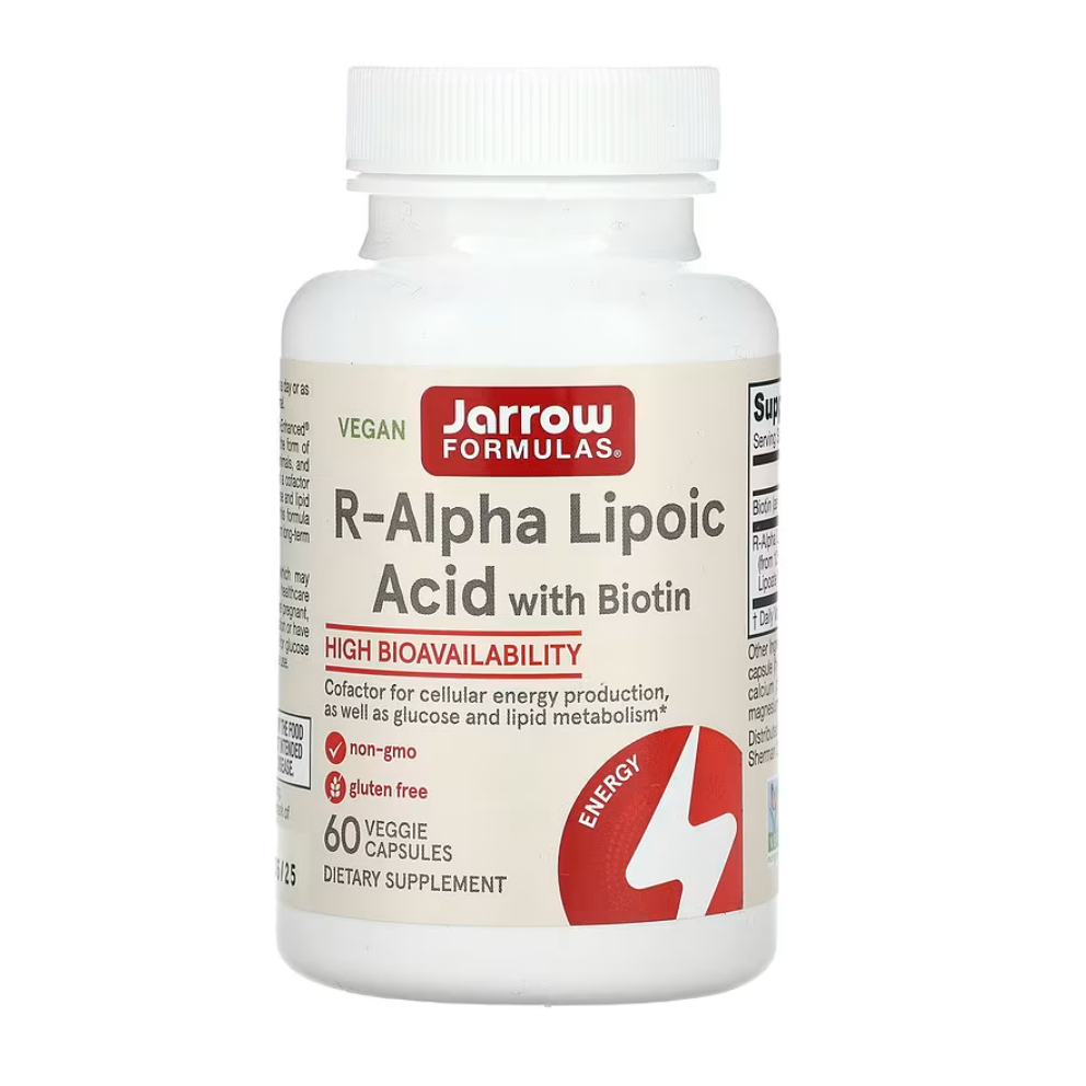 Jarrow Formulas, R-Alpha Lipoic Acid + Biotin 60 Veggie Caps