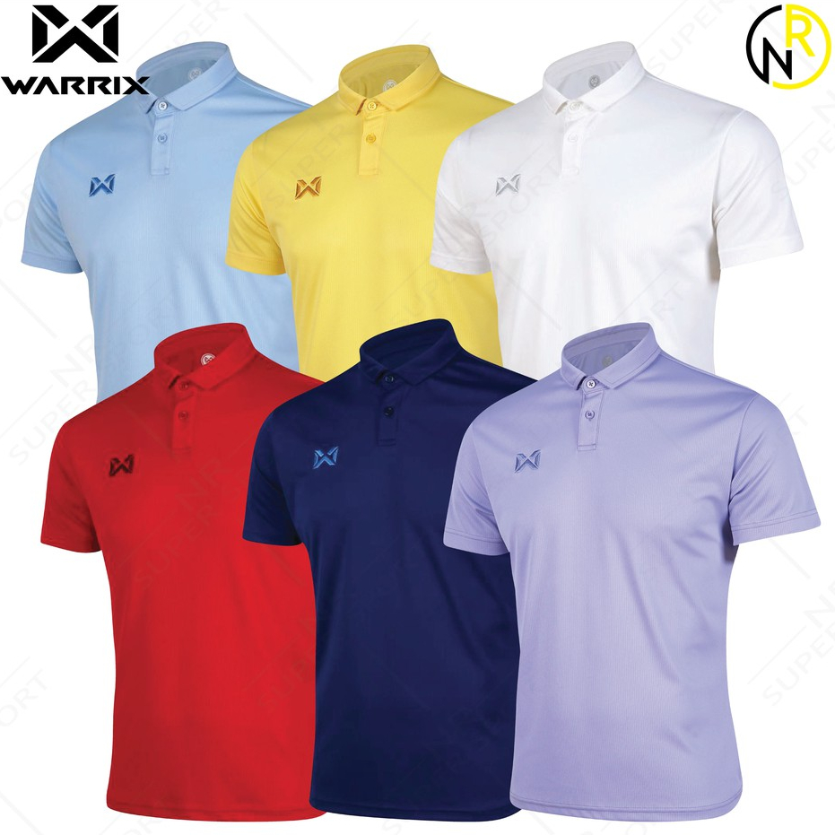 เสื้อโปโล WARRIX WA- 212PLACL30 ของแท้100% เสื้อสีม่วงชาย เสื้อเหลือง