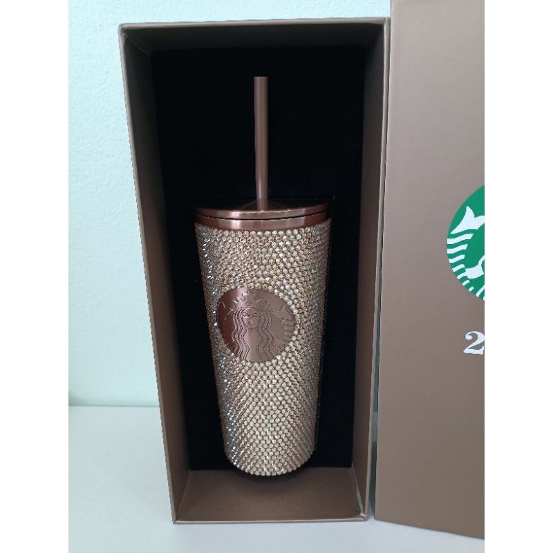 แก้วStarbucks Champagne Gold Cup 25ปี แท้100%