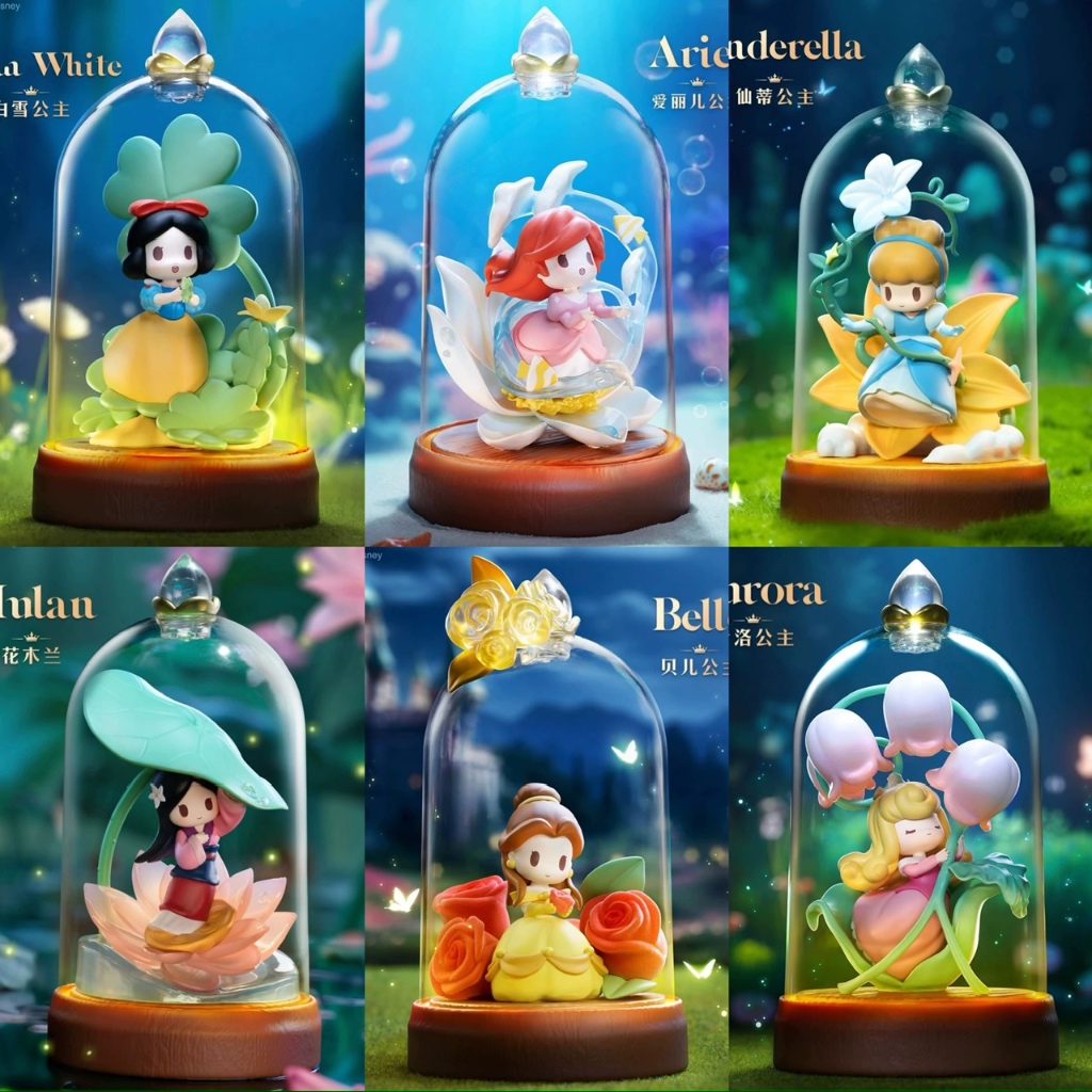 [แบบแยก] 52TOYS Disney Princess Flowers and Shadows series ลิขสิทธิ์แท้ 🥀 D-Baby ของสะสม ดิสนี่ย์ ของขวัญ Ariel Belle