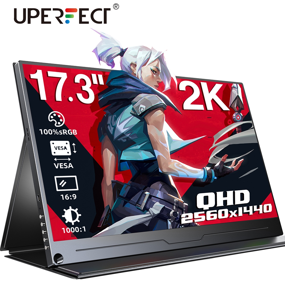 【ส่งจากไทย 】UPERFECT 17.3 นิ้ว 2K Portable Monitor ตัวขยายหน้าจอแล็ปท็อปพร้อม Smart Case and Vesa hole