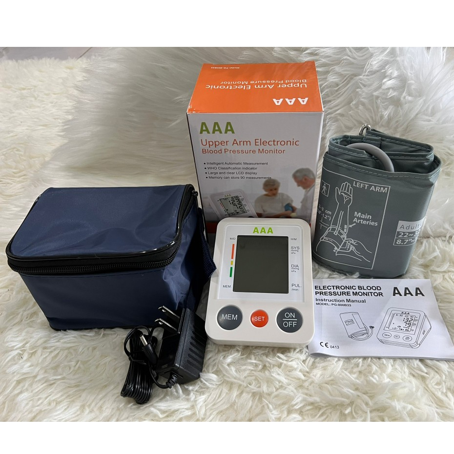 เครื่องวัดความดันโลหิตอัตโนมัติ AAA รุ่น PG-800B33 หน้าจอดิจิตอล เสียงพูดภาษาไทย บันทึกค่าได้