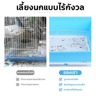 【ซื้อ1แถม3】กรงนก กรงนกแก้ว 46x37x28cm กรงนกเหลี่ยม กรงนกราคาถูกๆ กรงนกหงส์หยก กรงนกแก้วฟอพัส กรงนกสวยๆ แขวนได้กรงนก