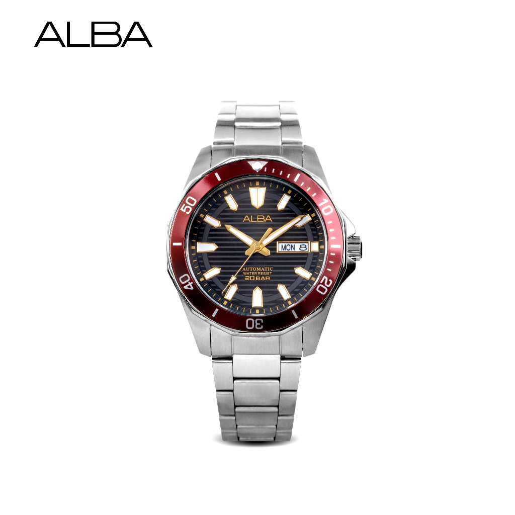 ALBA Sportive Automatic อัลบา นาฬิกาข้อมือ รุ่น AL4451X ขนาด 43 mm.สีดำ