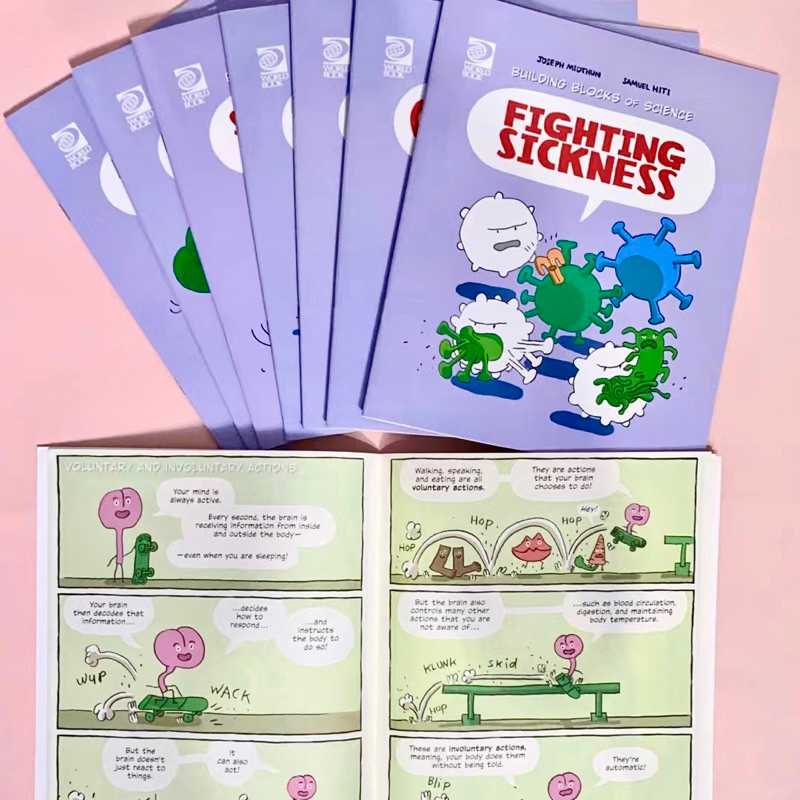 Building Blocks of Science：Physical/Life/Plant&Animal/Math Comic Bookหนังสือการ์ตูน,32 Books Set – Paperback ราคา ถูกที่สุด ดีลบีเคเค แกลเลอรีภาพที่ 3