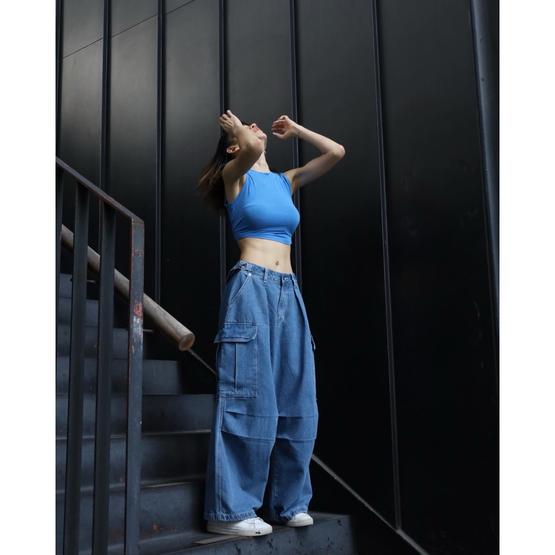 cargo baggy belt pants