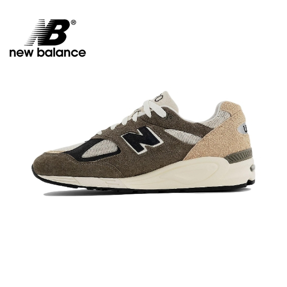 【ของแท้ 100%】New Balance NB 990V2 Running shoes gray brown