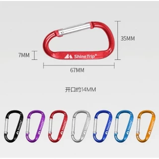 Shine Trip คาราบิเนอร์​​ รูปทรง​ D​ อลูมิเนียมอัลลอยด์ สีสันสดใส ความแข็งแรงสูง การใช้งานอเนกประสงค์